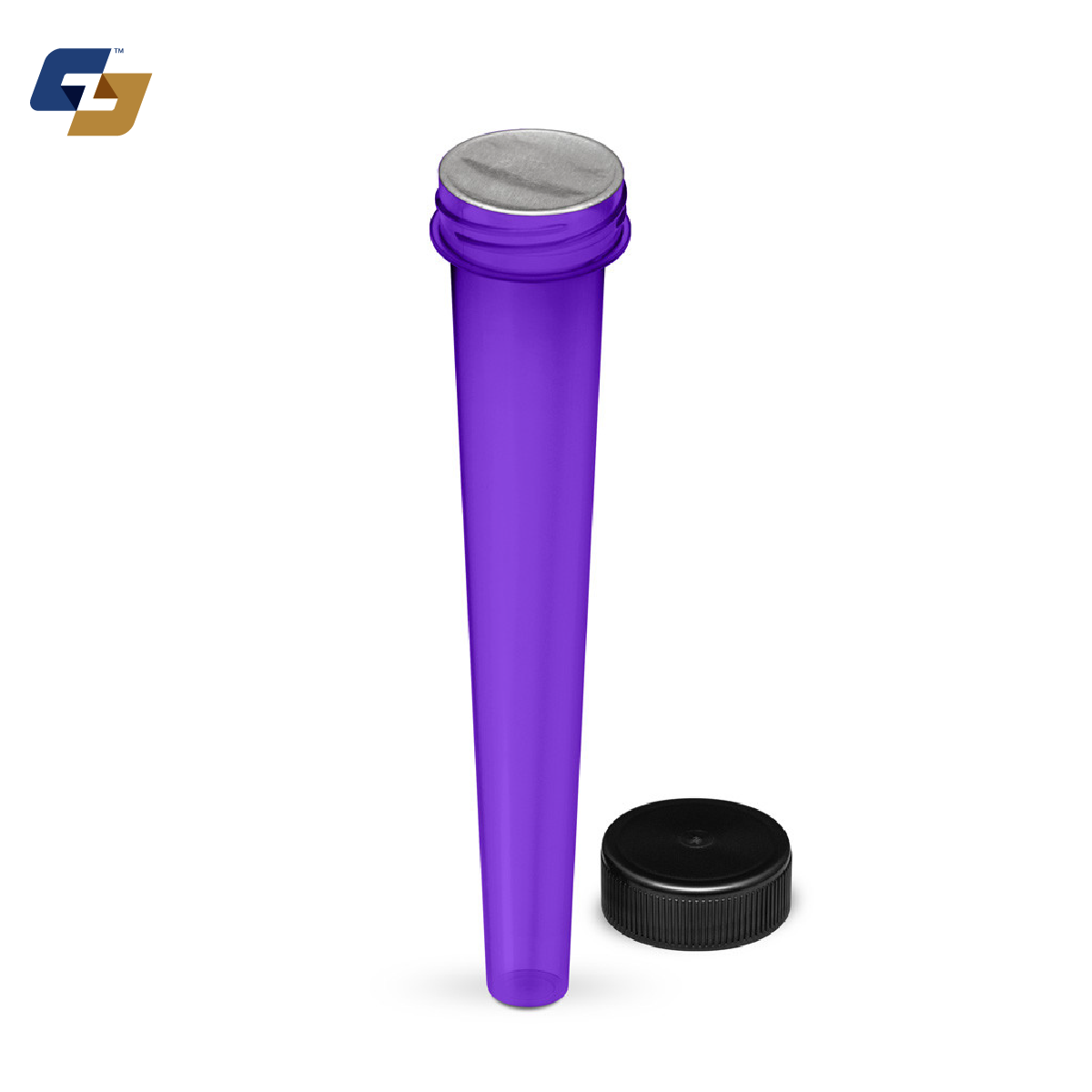 98mm Screw Top Pre-Roll Tubes w/ Foil Seal and Black Cap - 2000 Qty.