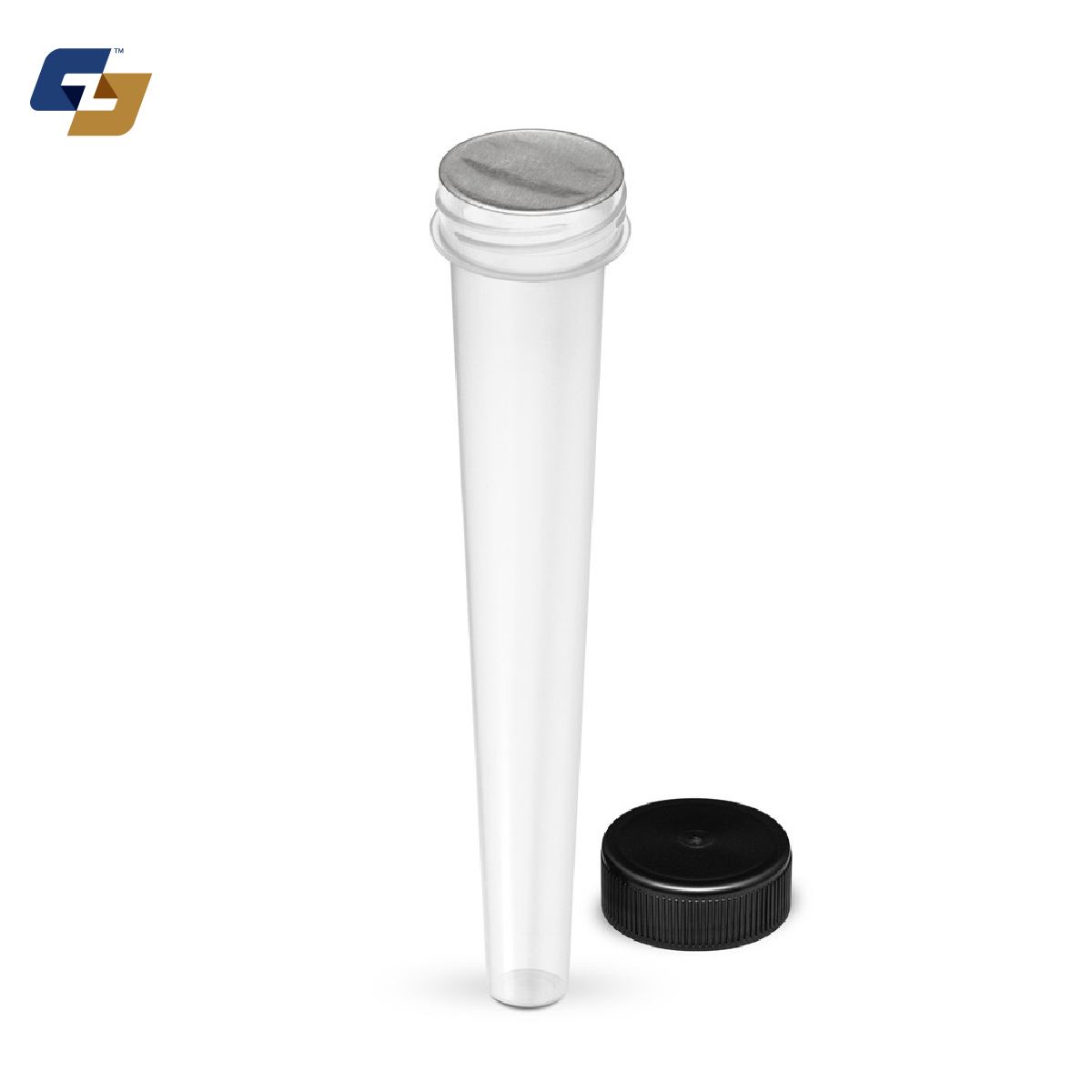 98mm Screw Top Pre-Roll Tubes w/ Foil Seal and Black Cap - 2000 Qty.