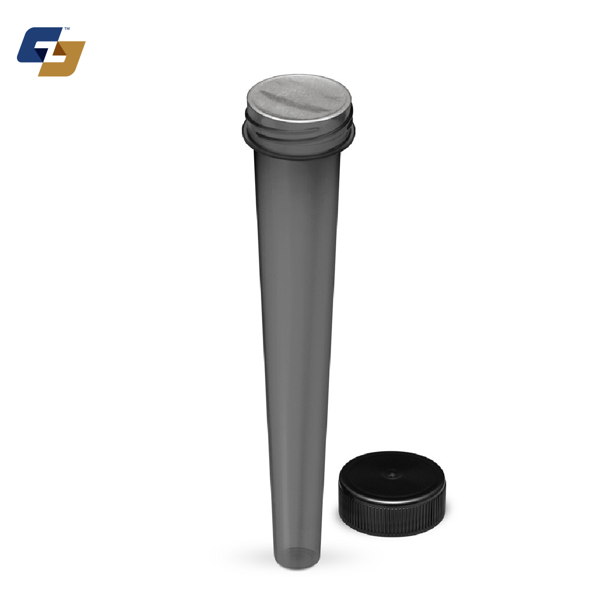 98mm Screw Top Pre-Roll Tubes w/ Foil Seal and Black Cap - 2000 Qty.