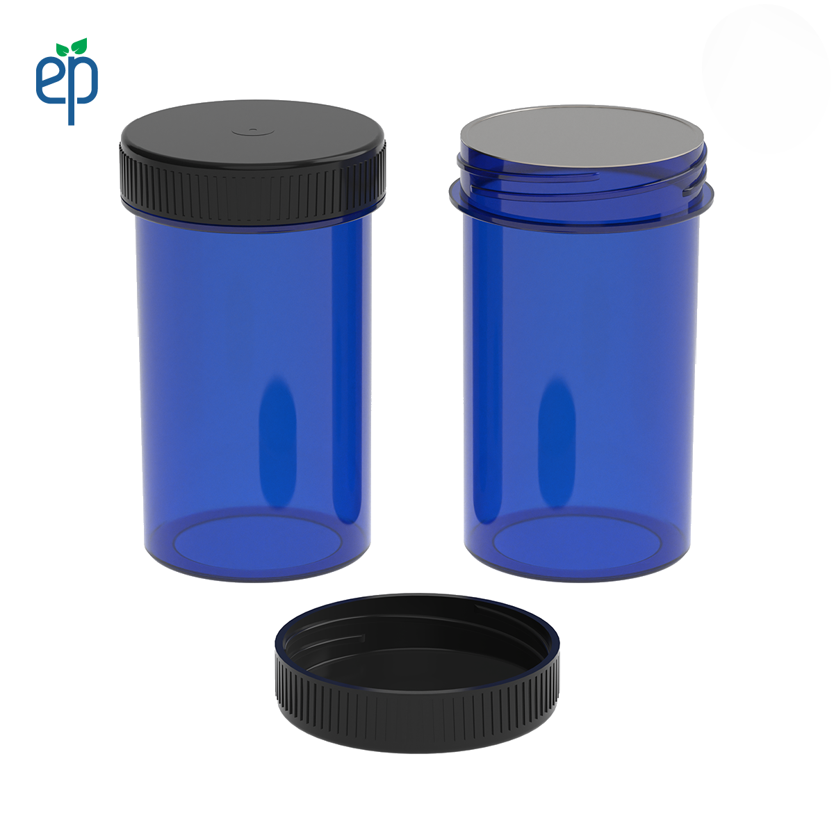 19 Dram Screw Top Vials with Cap - 2500 Qty.