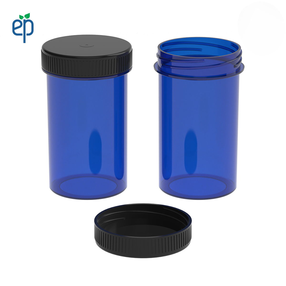 19 Dram Screw Top Vials with Cap - 2500 Qty.