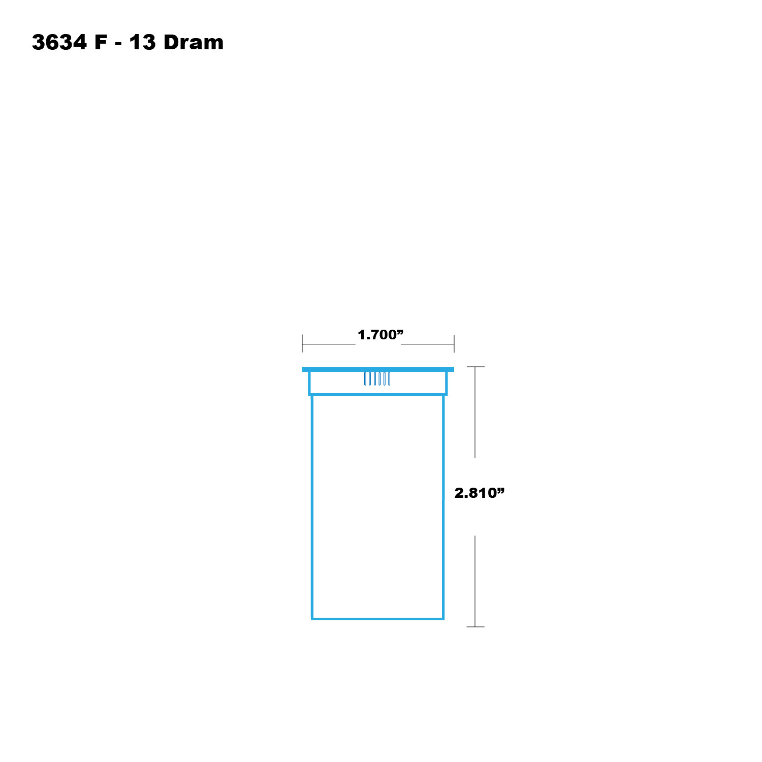 13 Dram Child Resistant Pop Top Bottles - 600 Qty.