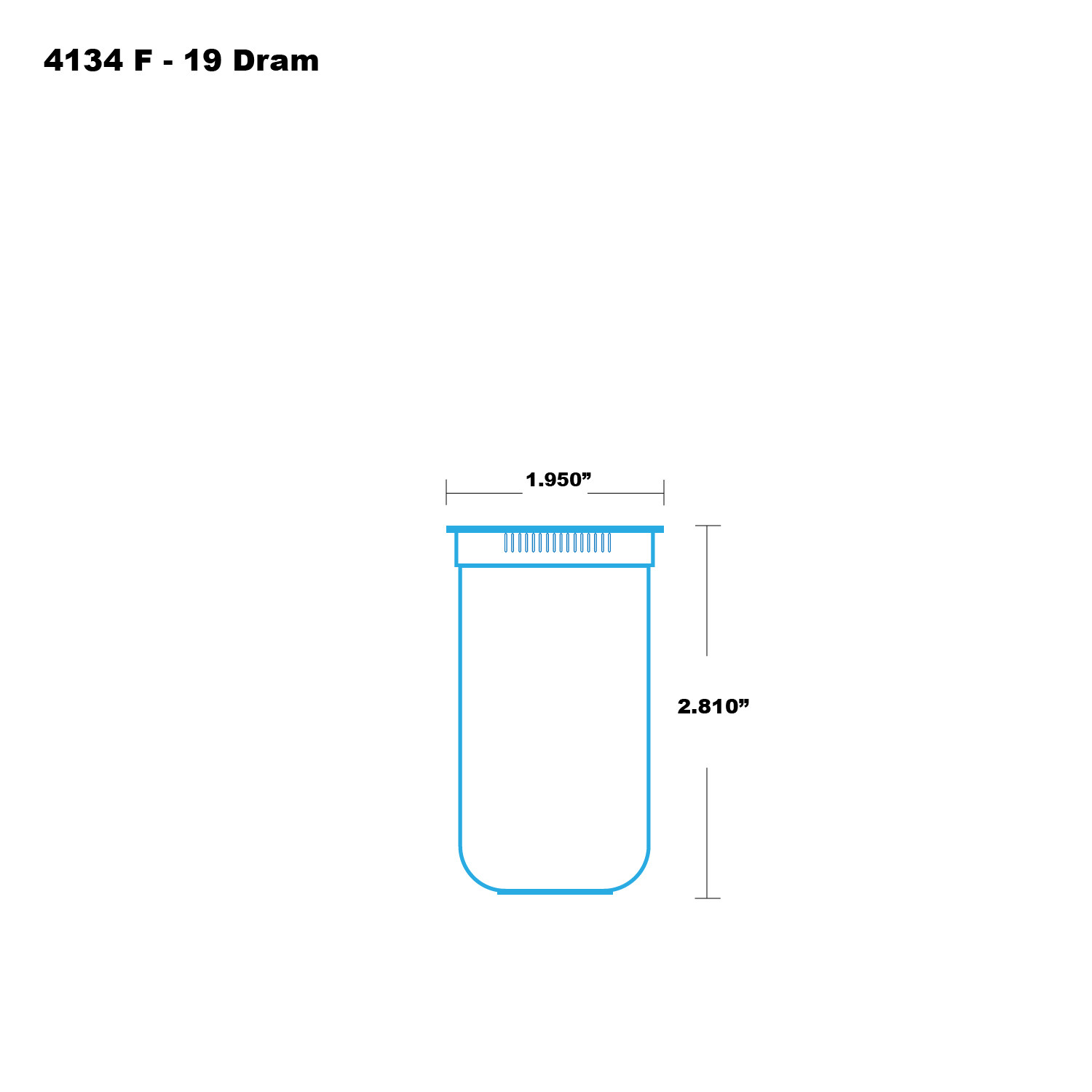 19 Dram Child Resistant Pop Top Bottles - 450 Quantity