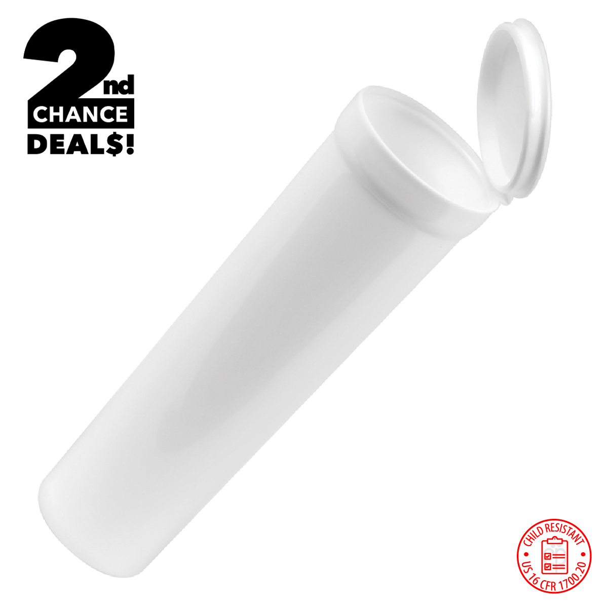 2nd Chance Deals! 98mm Child Resistant Tapered Pre-Roll Tubes (Wide) - 600 Qty.