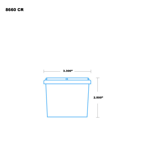 8oz (60 Dram) Child Resistant Container - 750 Qty.